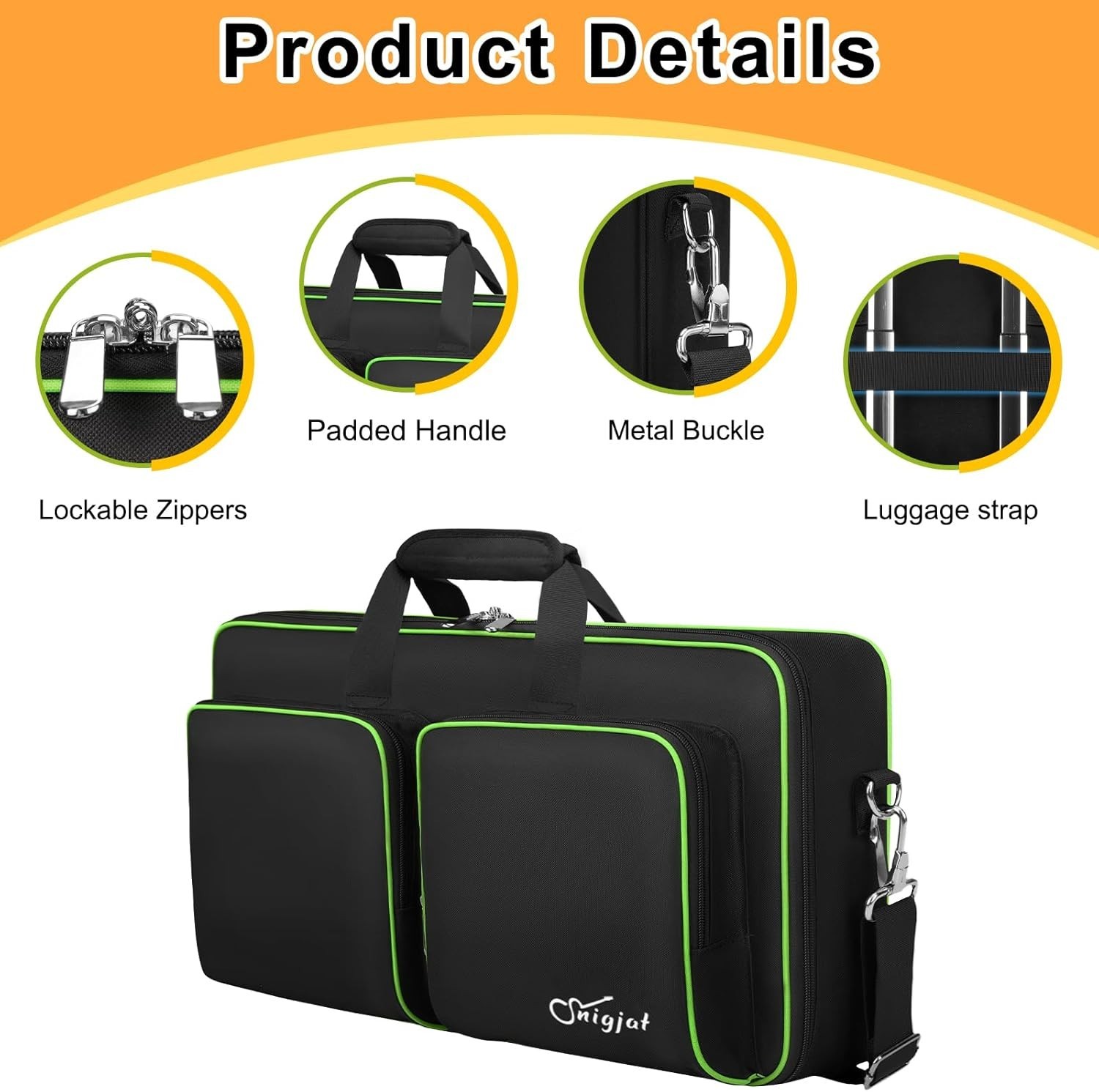 Compact DDJ Carrying Case with 3 Carrying Options