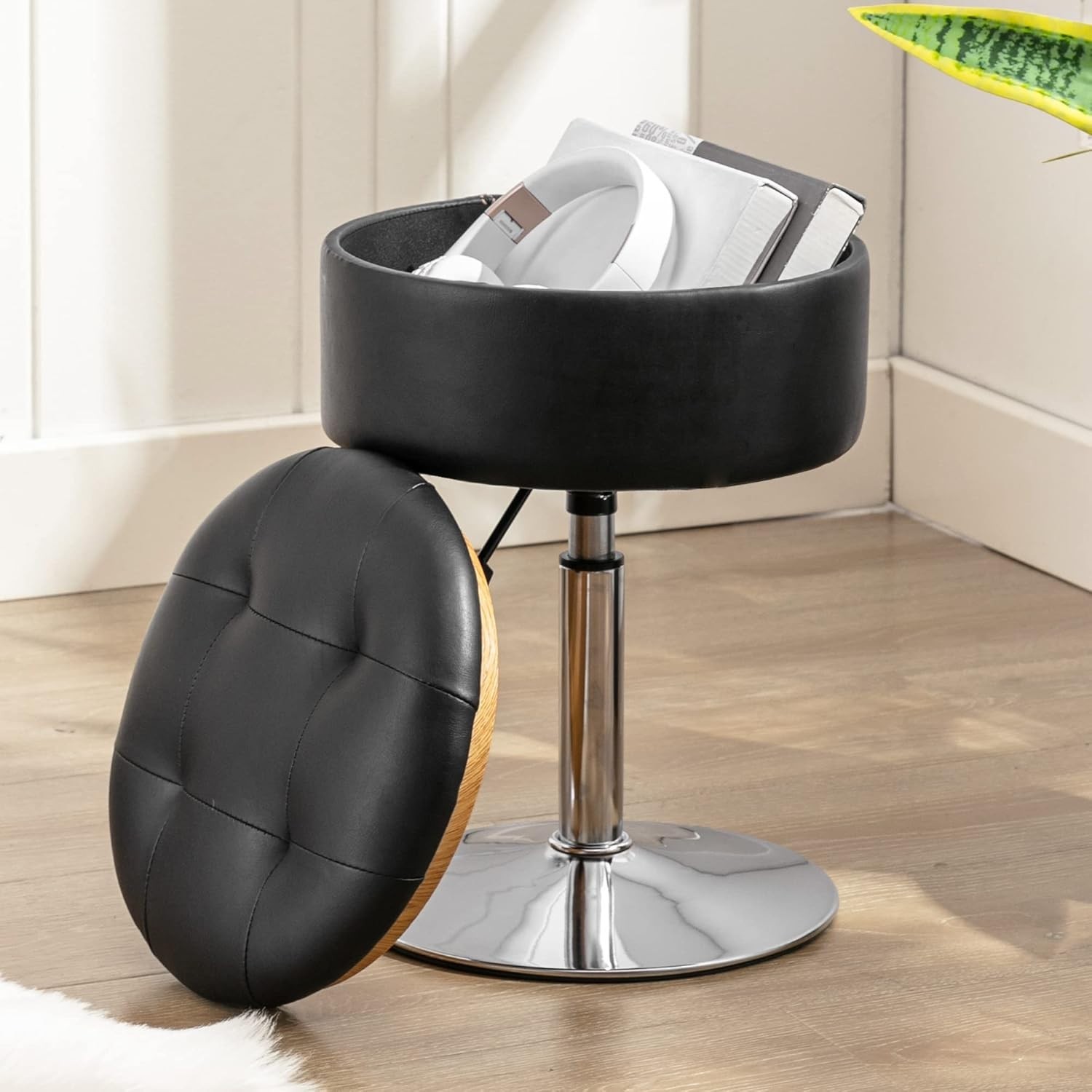 360°Swivel Vanity Stool Chair for Makeup Room, Height Adjustable Stool for Vanit