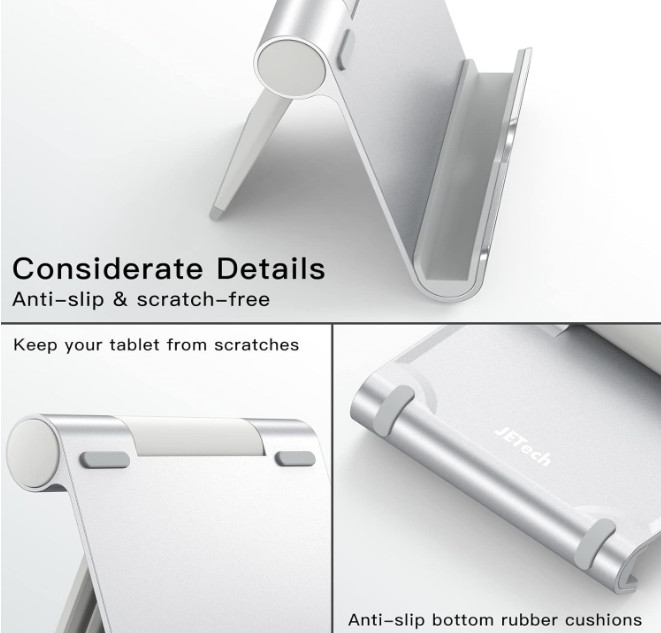 Tablet Stand, Adjustable Portable Desktop Holder, Foldable Dock