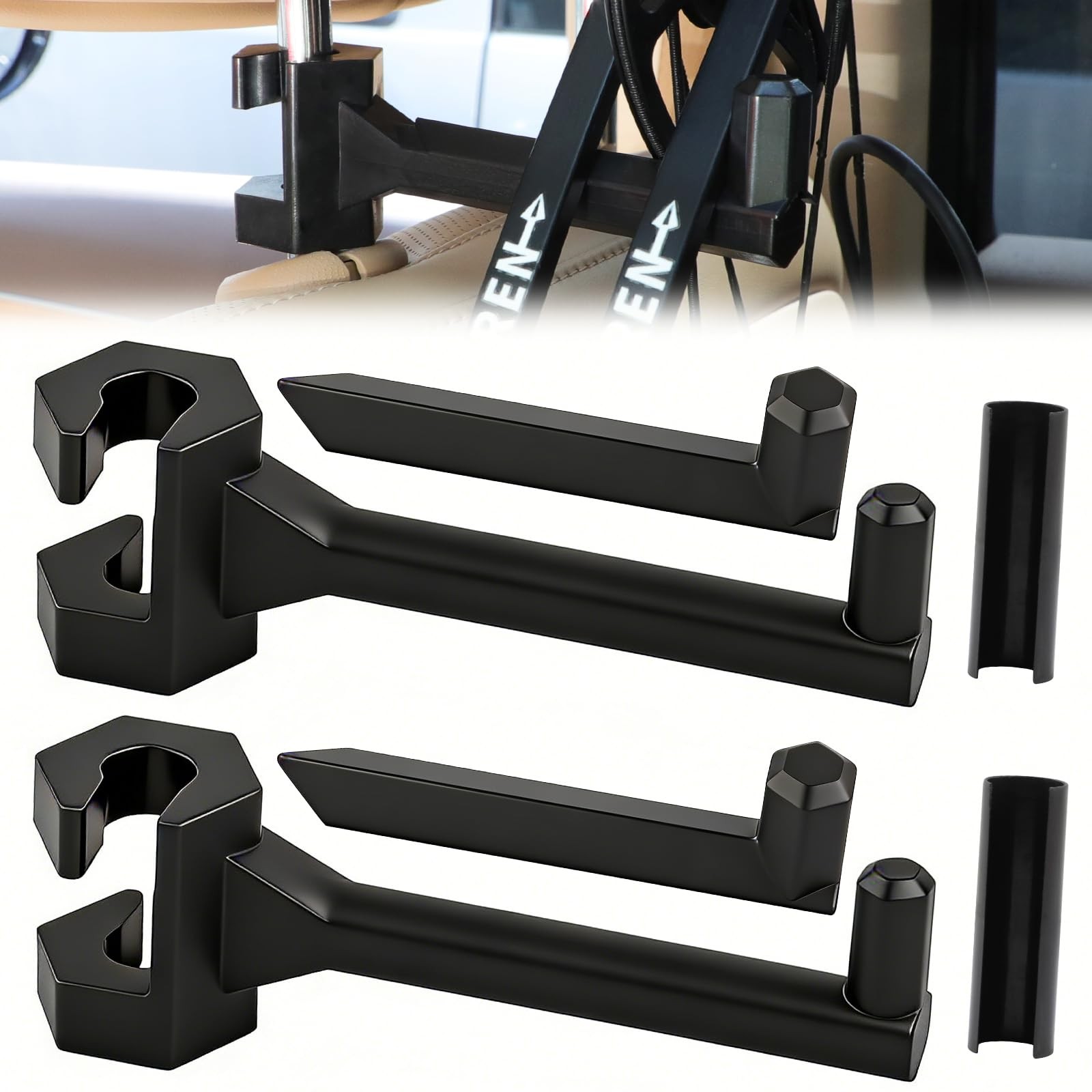 ORAPBOT Bow Hanger for Truck, 2 Set Archery Hunting Shooting Bracket BLACK