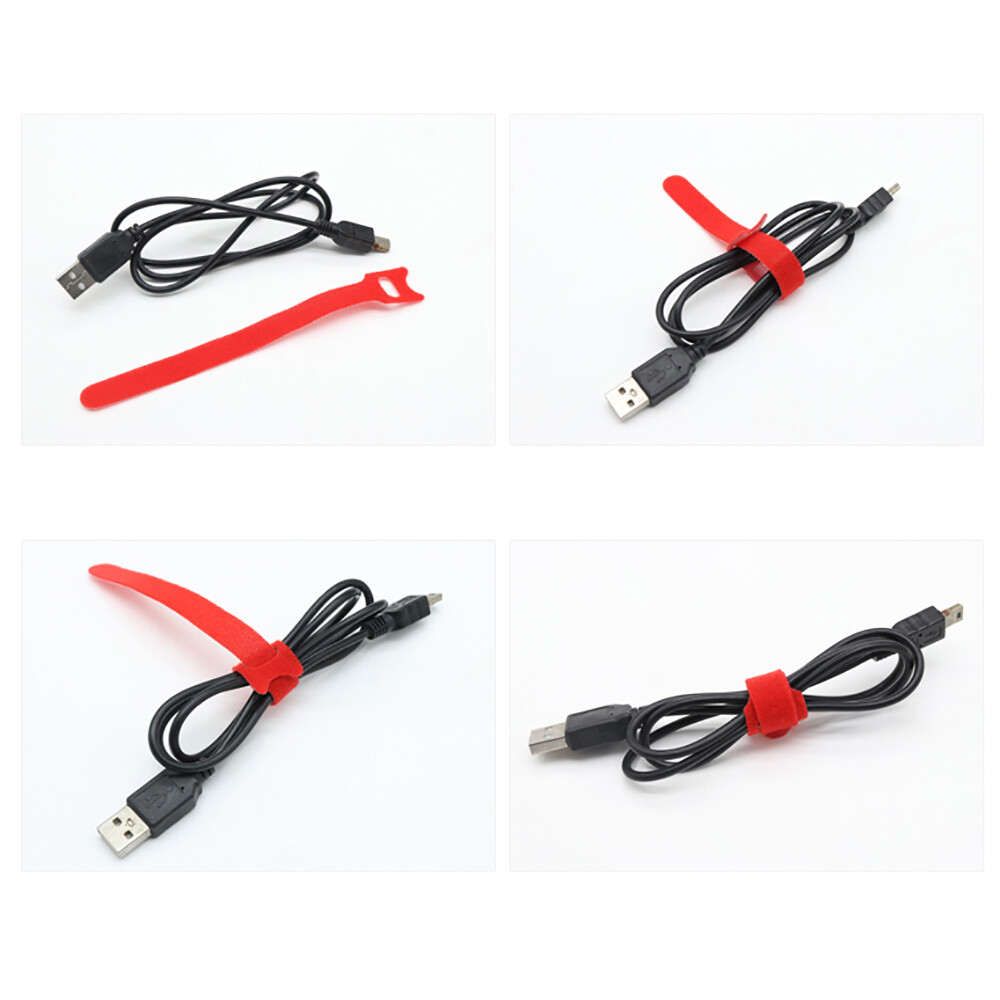 Reusable Ties Double Sided Hook & Loop Strapping Tape Cable Harness 12mm*150mm
