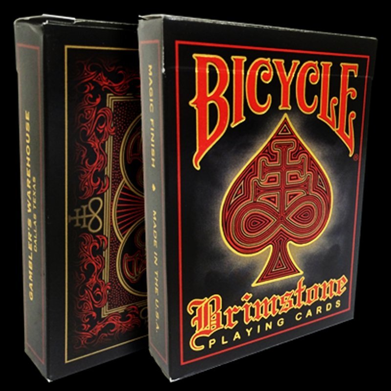 BRIMSTONE RED BICYCLE 1 DECK OF PLAYING CARDS BY GAMBLERS WAREHOUSE
