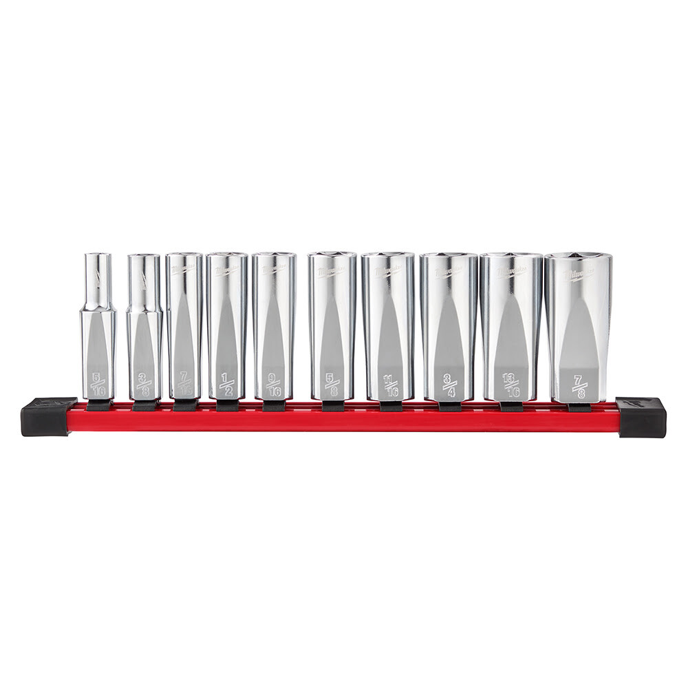 Milwaukee 48-22-9405 3/8" Drive 10pc Deep Well Socket Set - SAE
