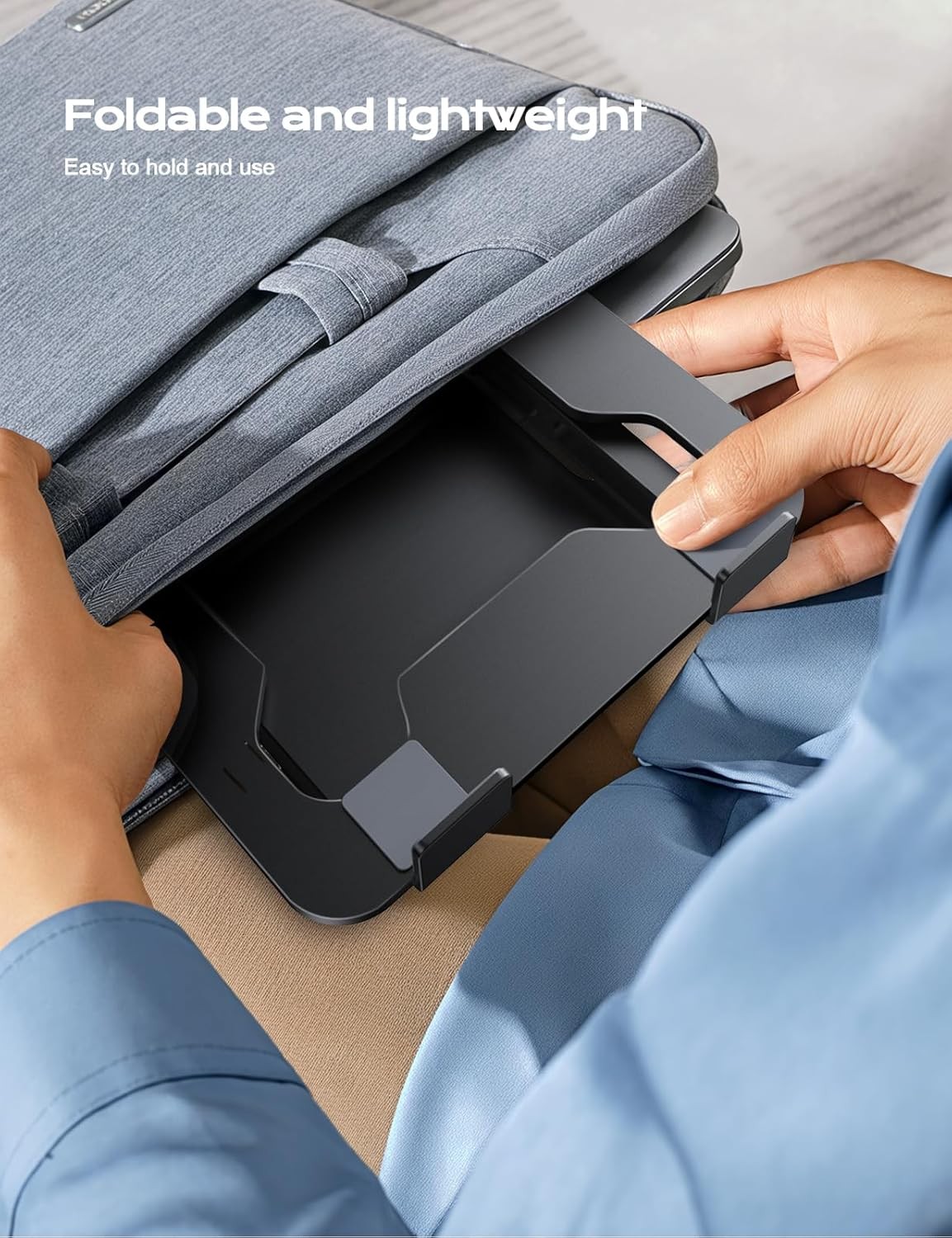 Adjustable Laptop Stand Foldable Metal Ventilated Laptop Riser Desk