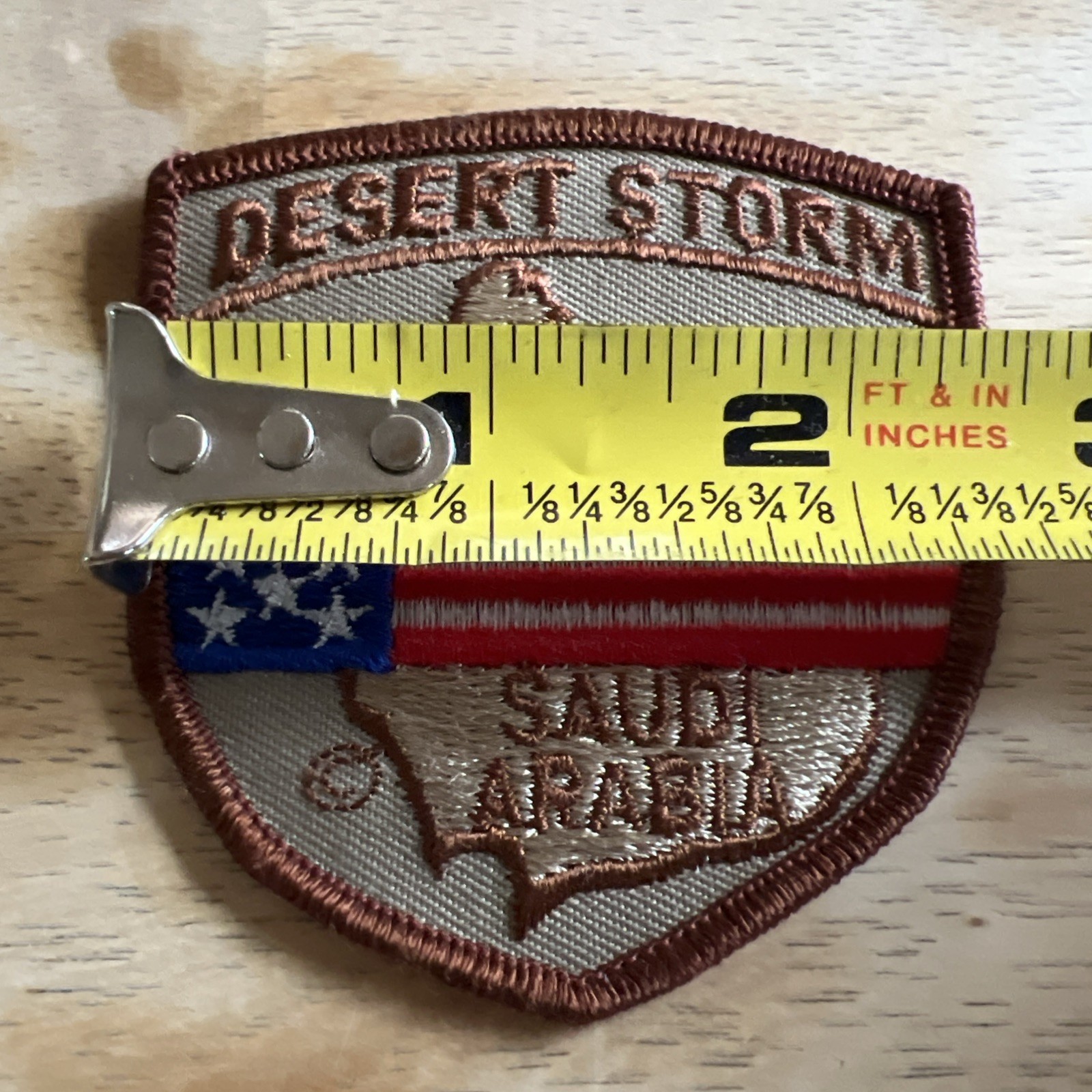 Large Operation Desert Shield Patch US Flag & Theater Map Iraq Kuwait Saudi