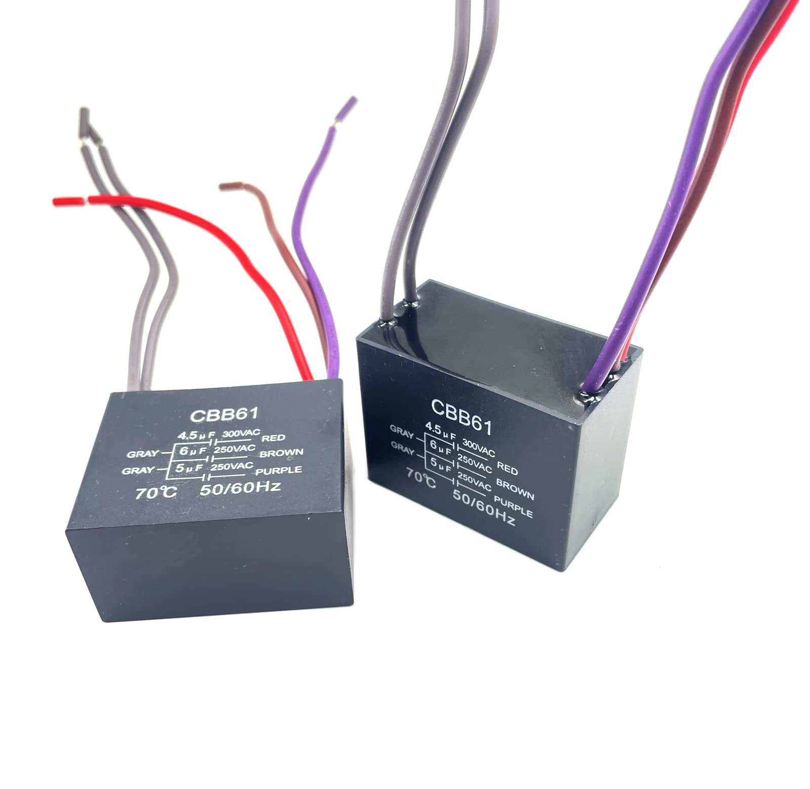 New 5 Wire Ceiling Fan Capacitor Replacement for New Tech CBB61, 250VAC 50/60...