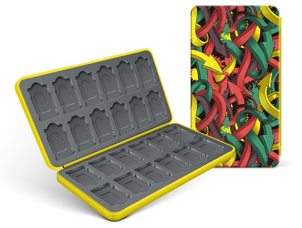 New Game Case Holder for Switch, 24 Game Case &24 Micro SD Card Storage Magnetic