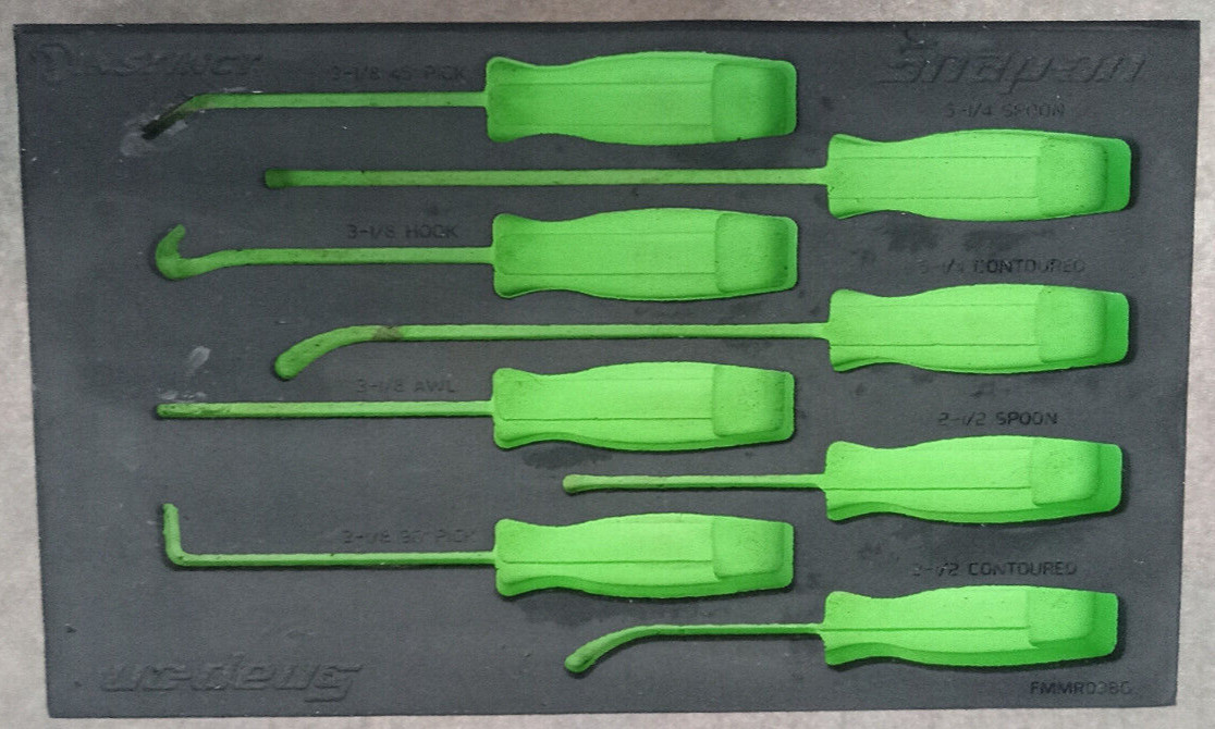 Snap-on Green Foam Tray Organizer for Mini Awl and Pick & Seal Puller Set