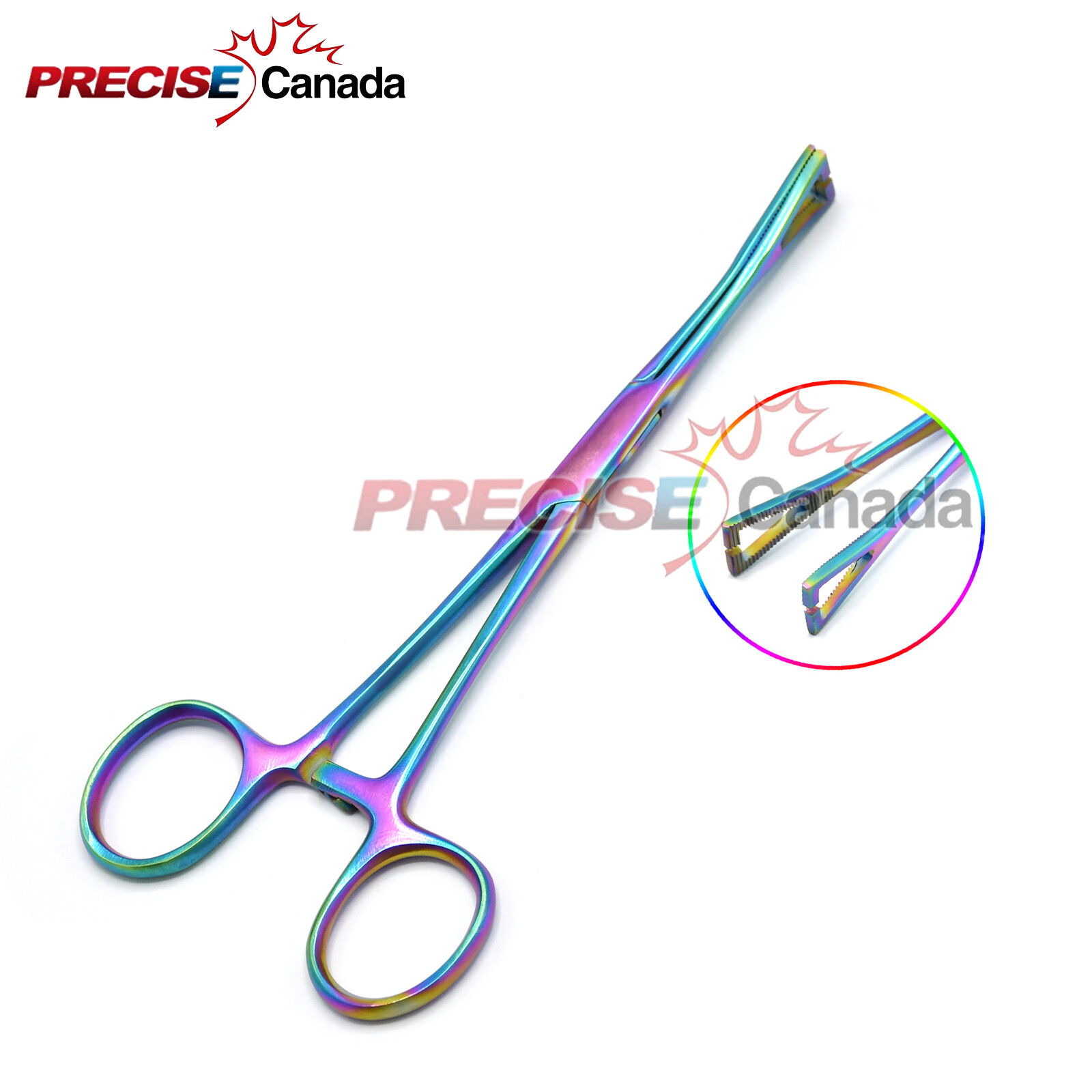 1 PC PENNINGTON FORCEPS 6-INCH SLOTTED MULTI COLOR BODY PIERCING INSTRUMENTS