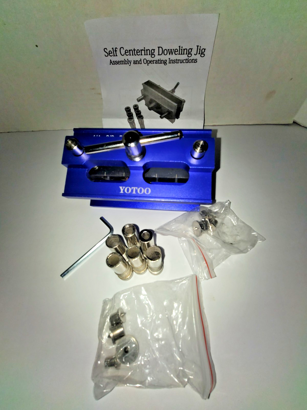Self Centering Doweling Jig Kit For Straight Holes In Original Box W/ Papers