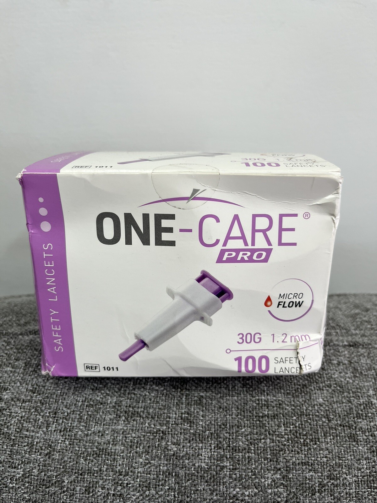 MediVena ONE-CARE PRO Safety Lancets, Top Push Button Activated, 30G x 1.2mm New