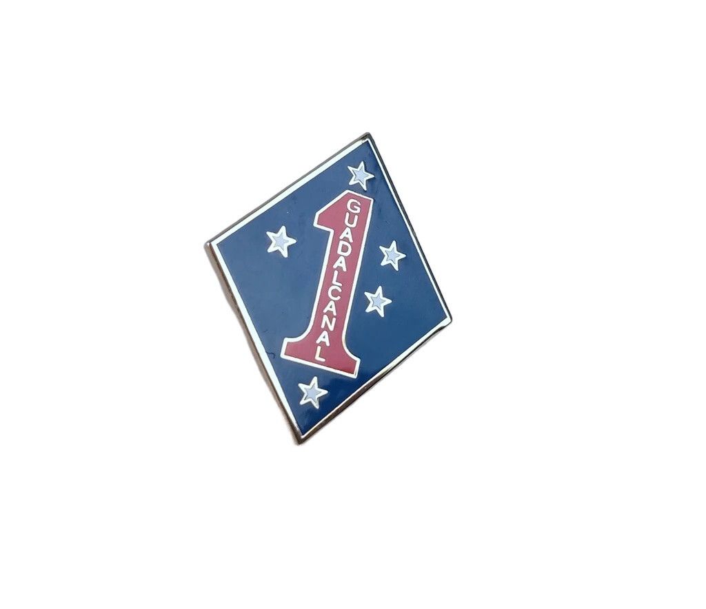 US USMC 1ST DIVISION GUADALCANAL COMBAT TEAM BADGE SMALL LAPEL PIN