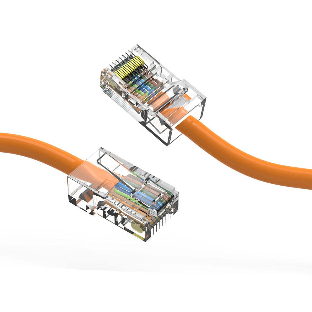 0.5Ft CAT5E UTP Ethernet Network Non Booted Cable Orange