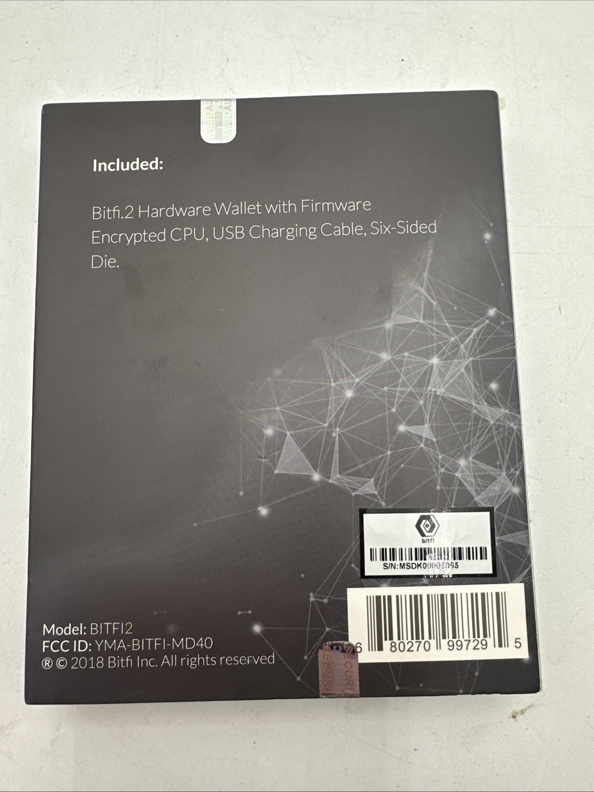Bitfi 2 Bitfi.2 Hardware Wallet Crypto Locker with Firmware Encrypted CPU NEW