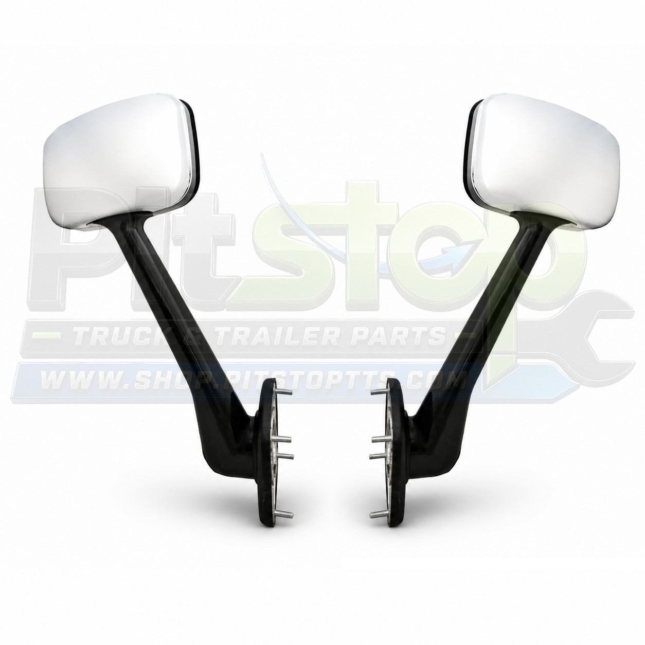Chrome Hood Mirror Set Pair Left Right Fits Freightliner Cascadia P3 2008-2018A2