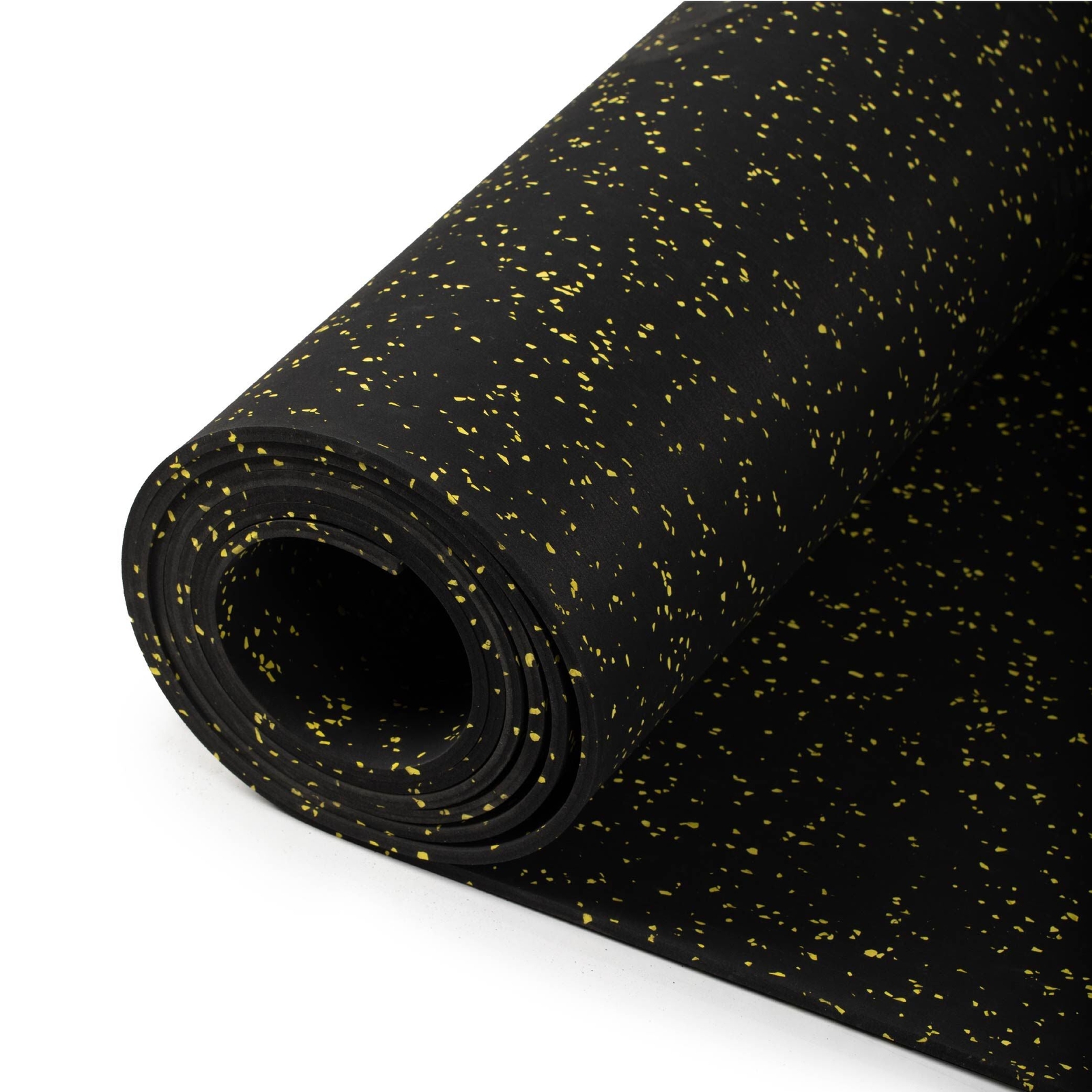 Titan Fitness 15ftx4ftx8mm Yellow Crumb Rubber Gym Flooring Roll, Non-Slip