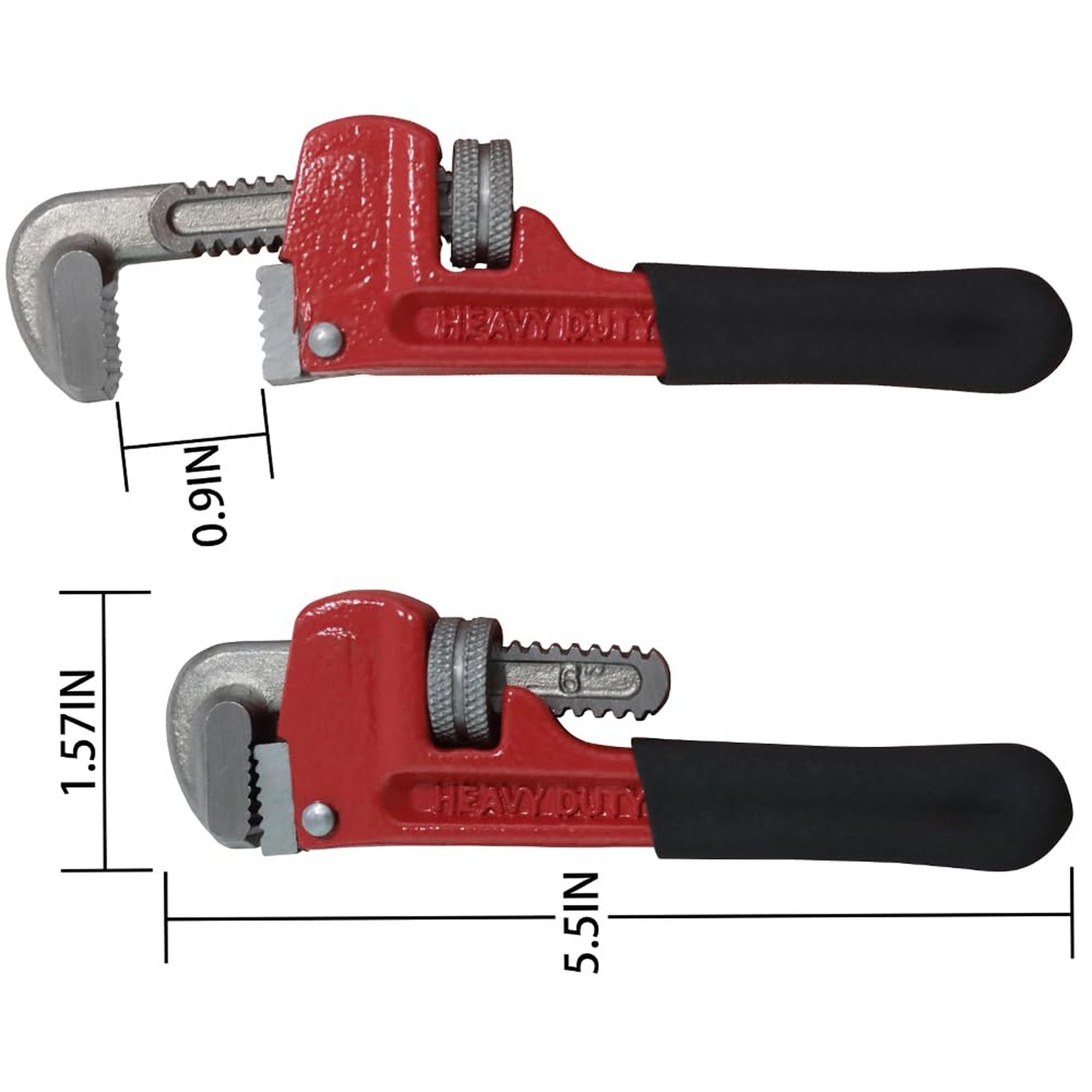 Small Pipe Wrench, 6 Inch Adjustable Plumbers Wrench Mini Plumbing Tools Stra...