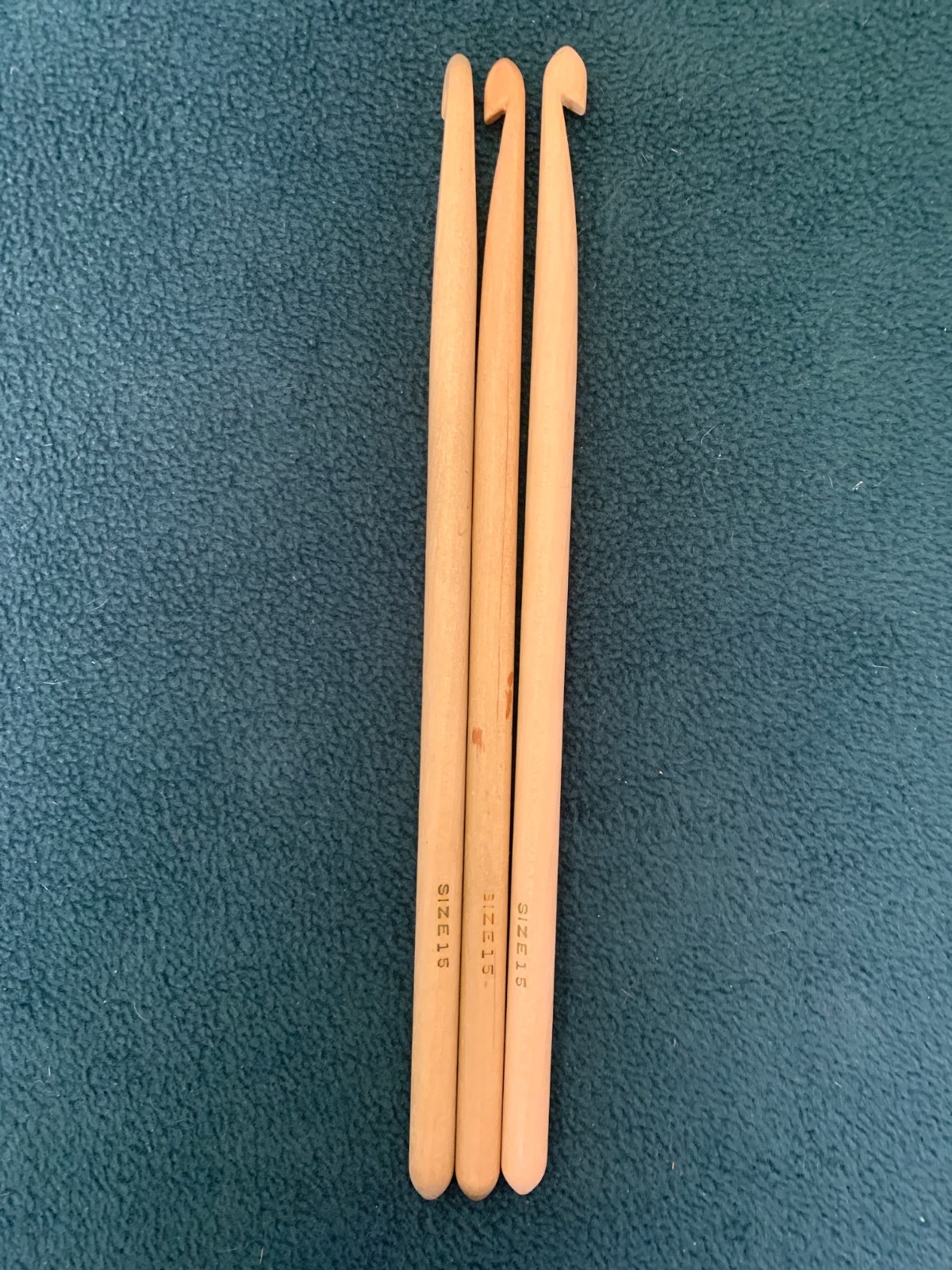 3 10" Afghan Bamboo Crochet Hooks Knitting Needle Hooks size 15