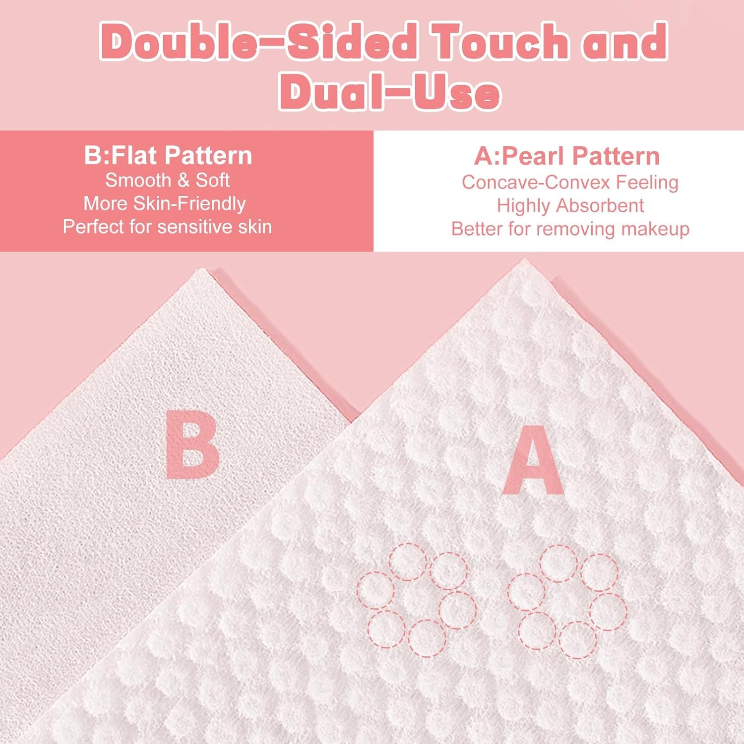 100 Count Disposable Face Towel, Ultra Soft & Thick Washcloths, Biodegradable
