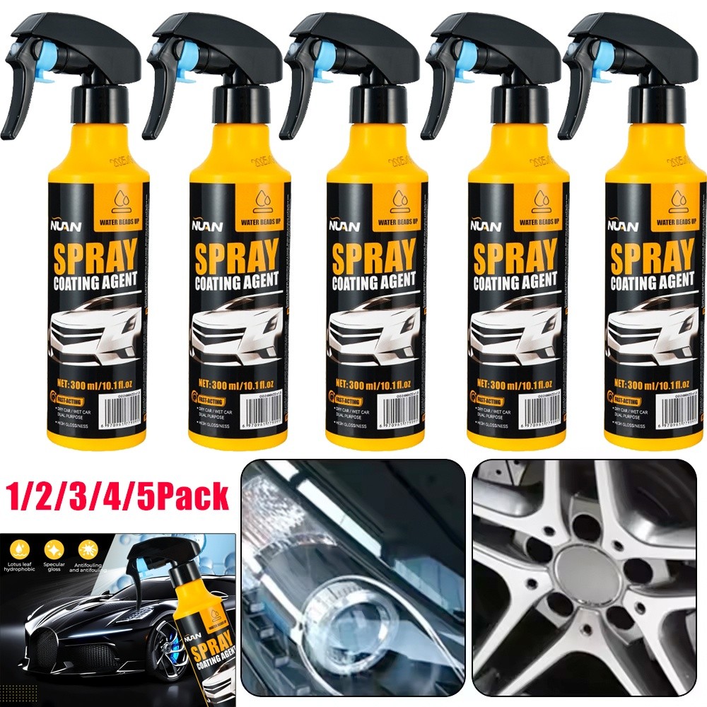 1/2/3/4/5X Nuan Car Coating Spray Maximum Gloss |Protection Quick Car Wax Polish