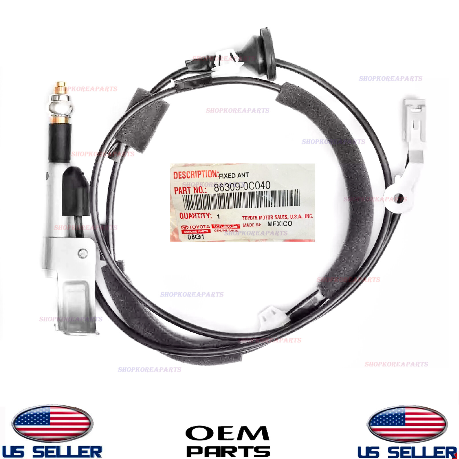 Genuine Radio Antenna Base ⭐OEM⭐ Toyota Tundra 2007-2013 86309-0C040