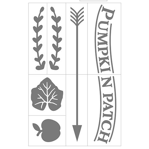 Large 11x17 Adhesive Stencils in Fall Designs, 6 pack