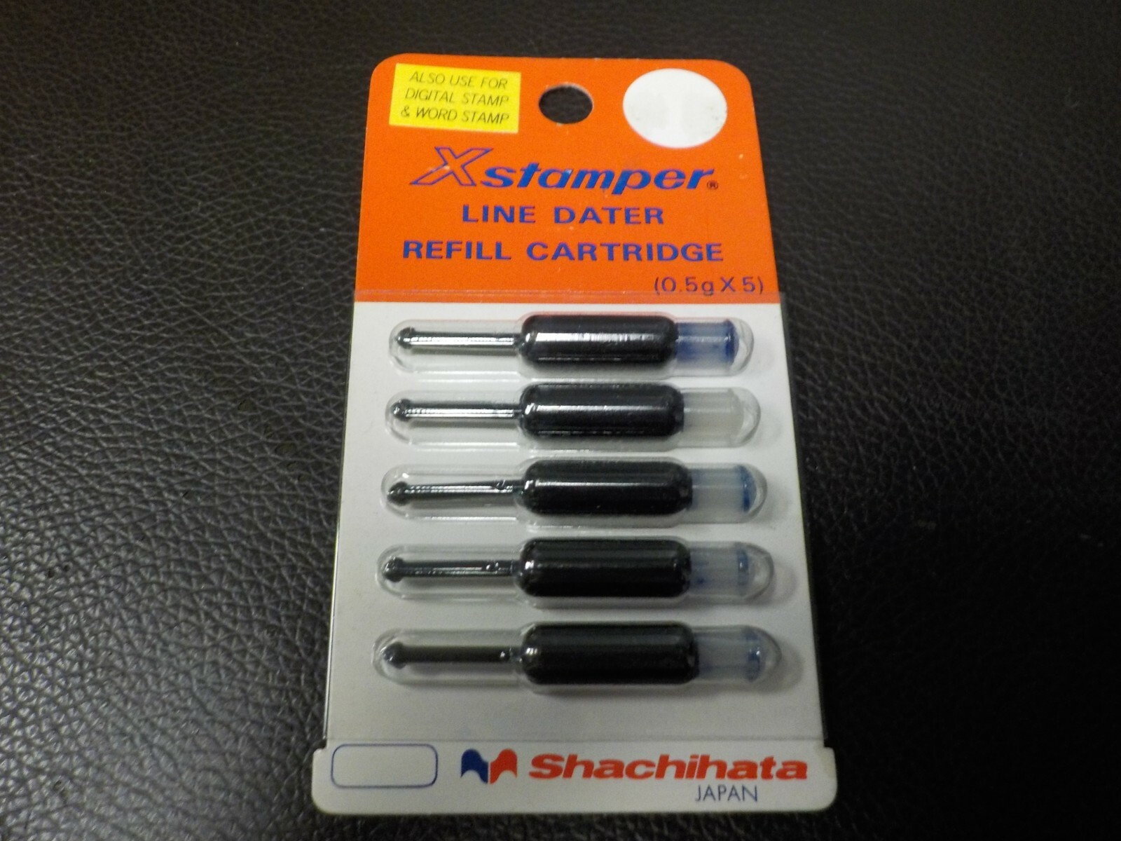 Vintage Shachihata Xstamper Line Dater Refill Cartridge Black