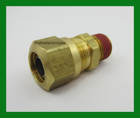 VelVac Air Brake Fitting DOT Approved 5/8" Tube 3/8" NPT Male Connector  2 PC