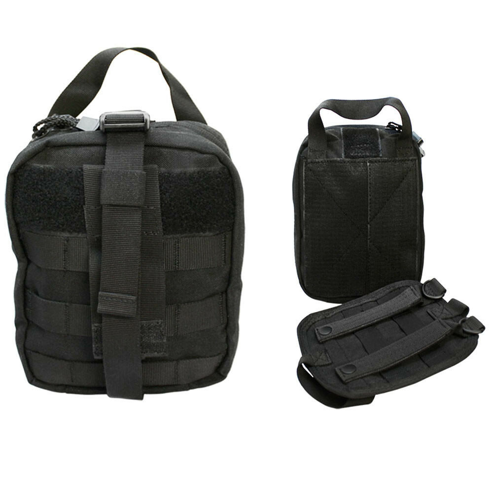 8"H x 6"W BLACK - Molle EMT Pouch Medic First Aid KitTool Carrier Carrying Pouch