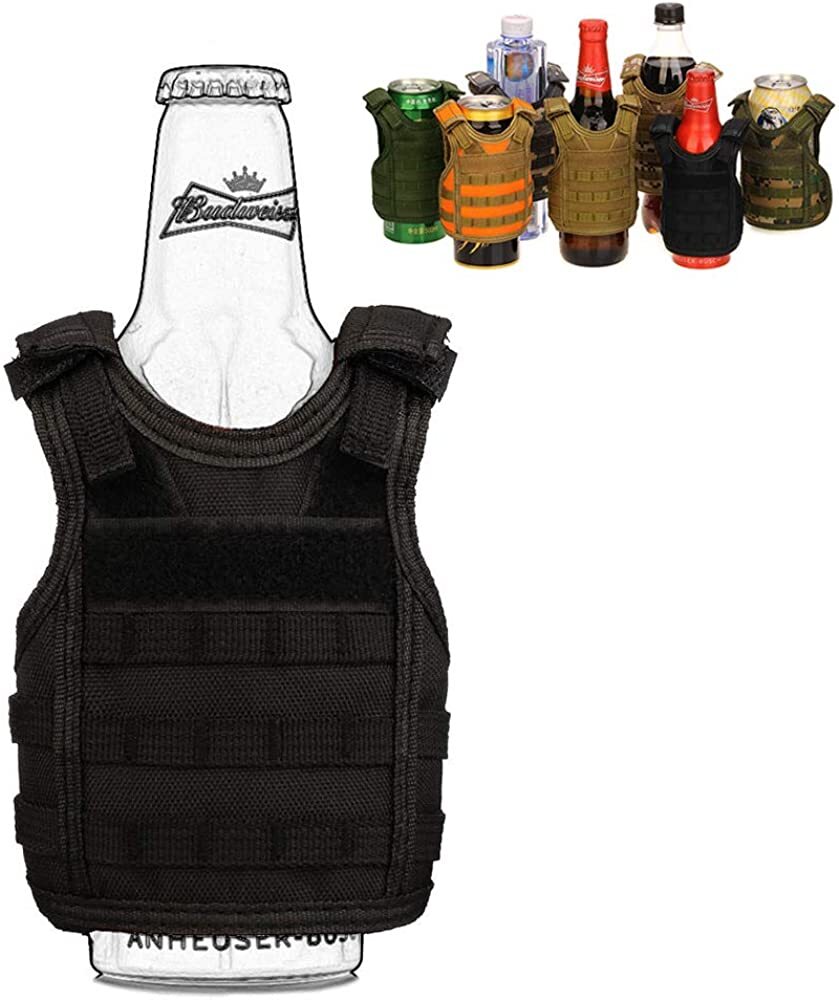 Tactical Beer Vests Beverage Cooler Molle Adjustable Shoulder Straps Mini Holder