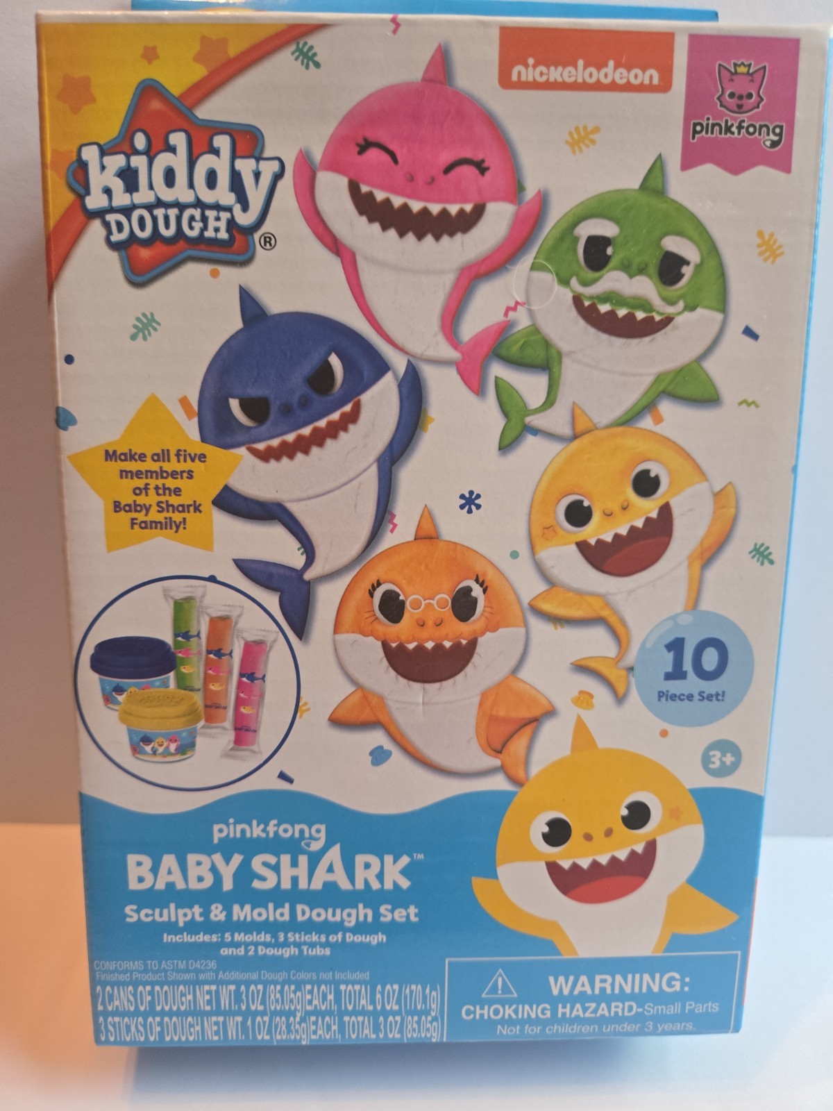 NEW Nickelodeon Pinkfong Baby Shark Kiddy Dough Sculpt & Mold Dough Set SIealed.