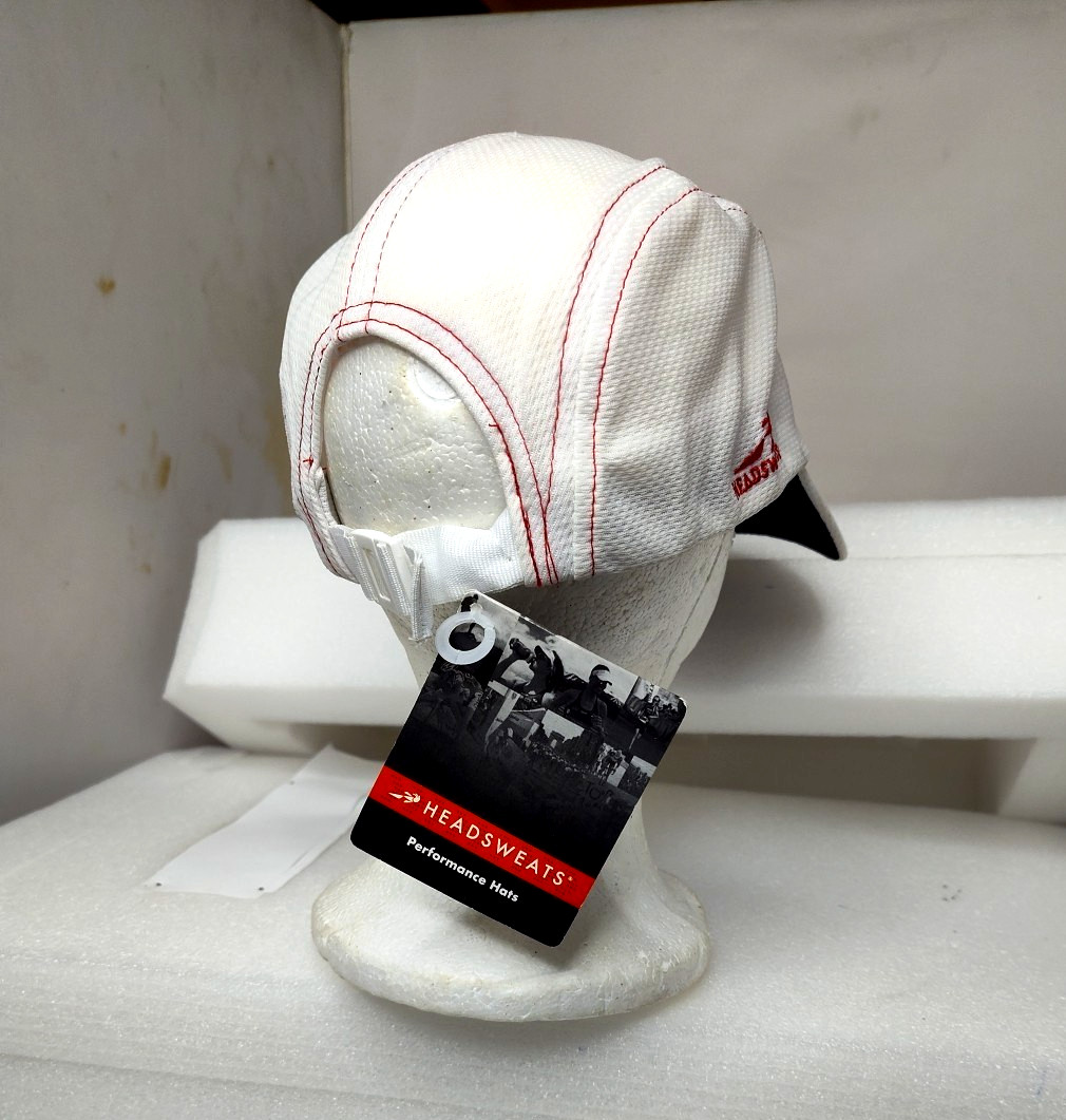 WHITE HEADSWEATS Cool Max Performance Hat Timex NEW Baseball Cap Race Hat White