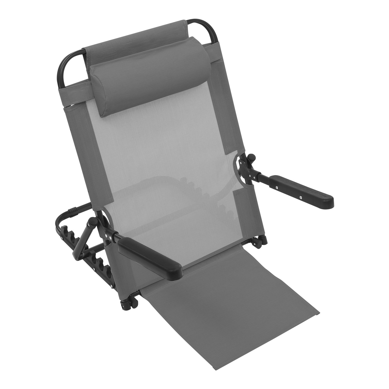 Adjustable Lifting Bed Backrest W/Armrest 8 Gears Backrest Support 40-90° 150kg