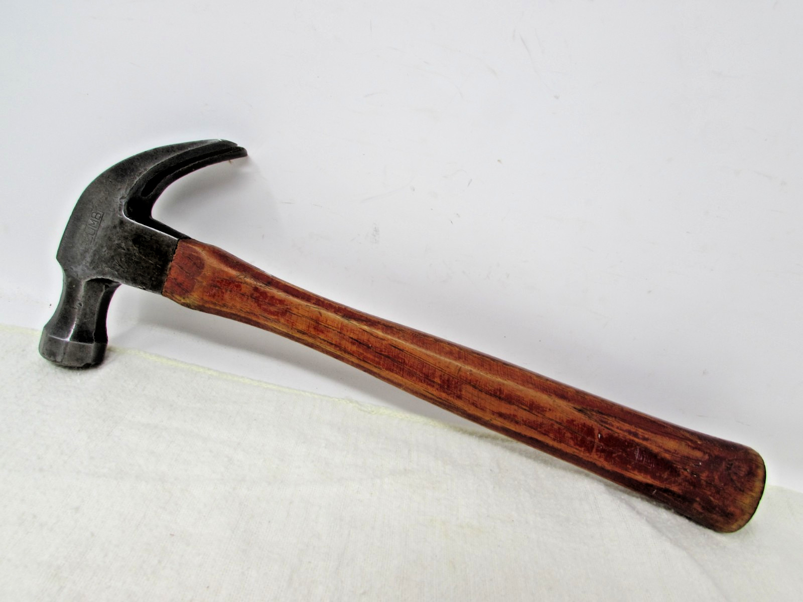 Vintage Plumb 16 Oz. Curved Claw Original 13" Long Handle Hammer Chips to Face