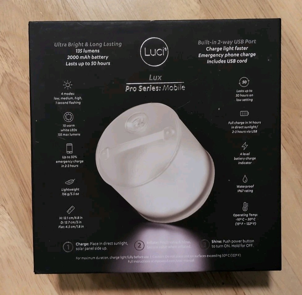 MPOWERD Luci Lux Pro Series Mobile Open Box
