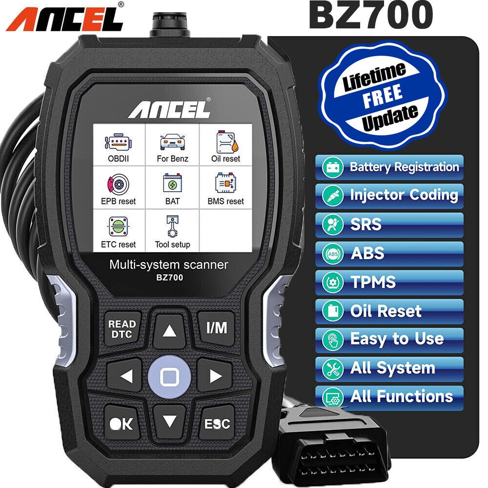 ANCEL Fit for Mercedes Benz Scanner OBD2 All System Diagnostic Tool Code Reader
