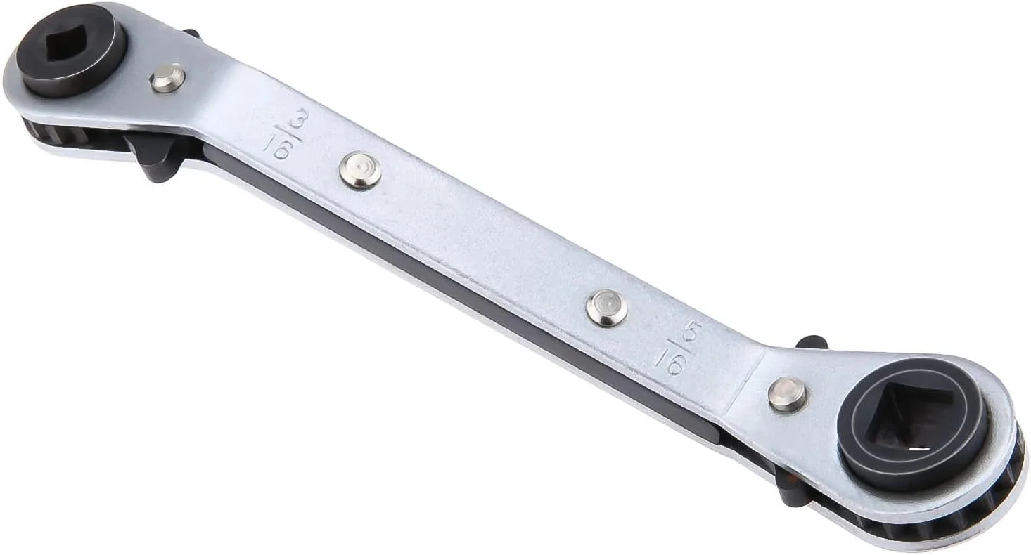 gohantee Refrigeration Ratchet Wrench 4 Different Sizes - 1/4 x 3/16 Square x 3/