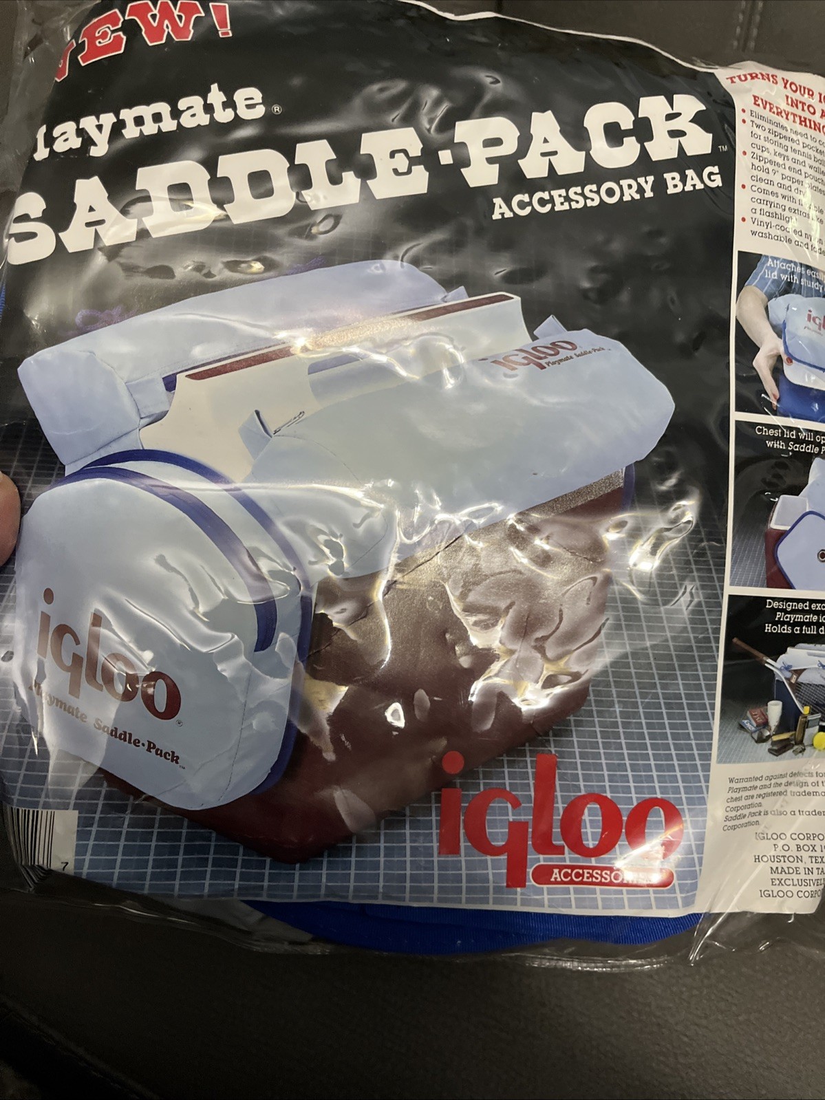 VINTAGE Igloo Playmate Saddle Pack Accessory Bag By Igloo Not Used Extra Storage