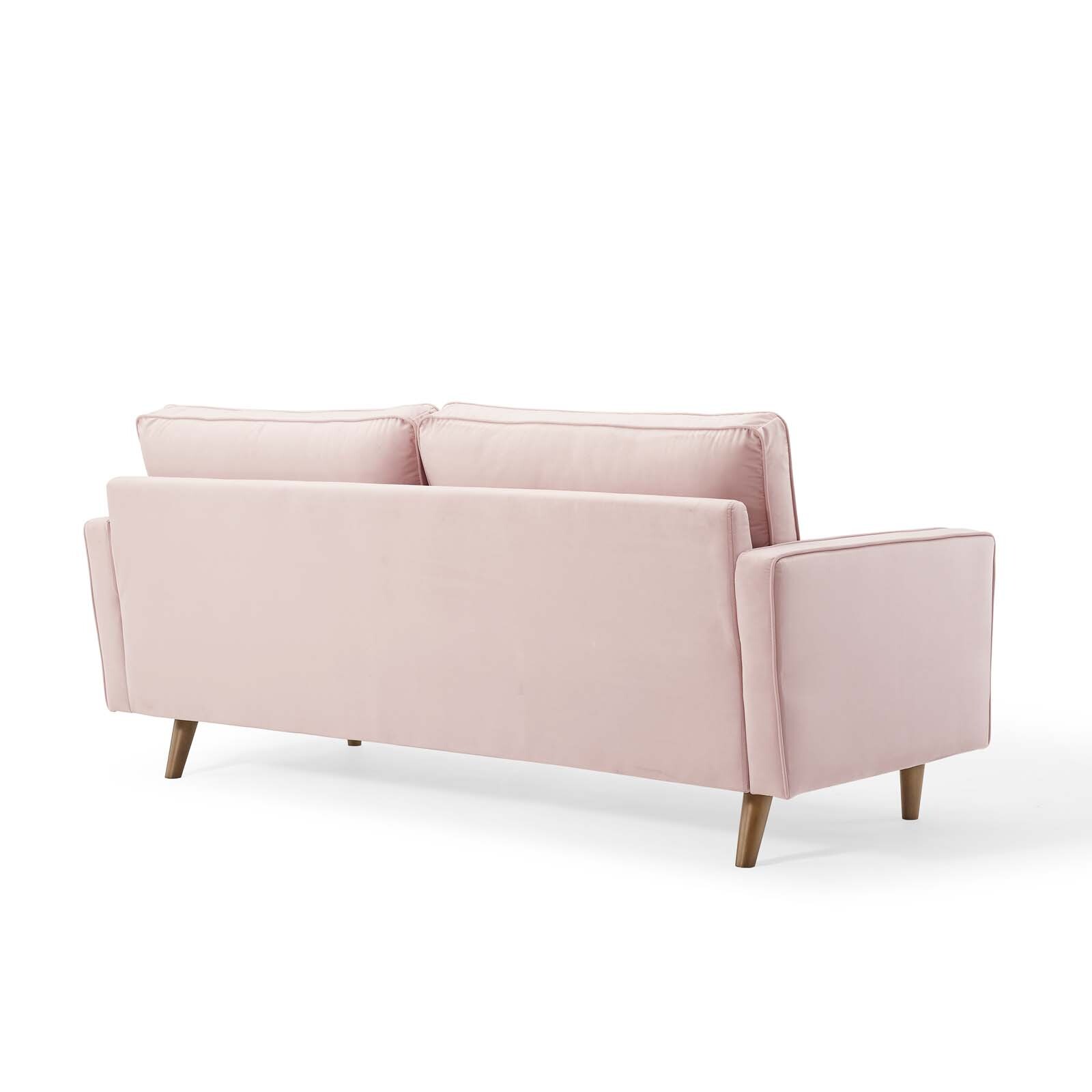 Modway Valour Performance Velvet Upholstered Tufted Sofa In Pink