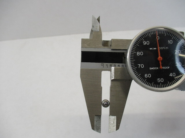 Dial Indicator BALL Tip, 60 TPI Thread Pitch, .098" OD Threads, 3/8" Long, LN