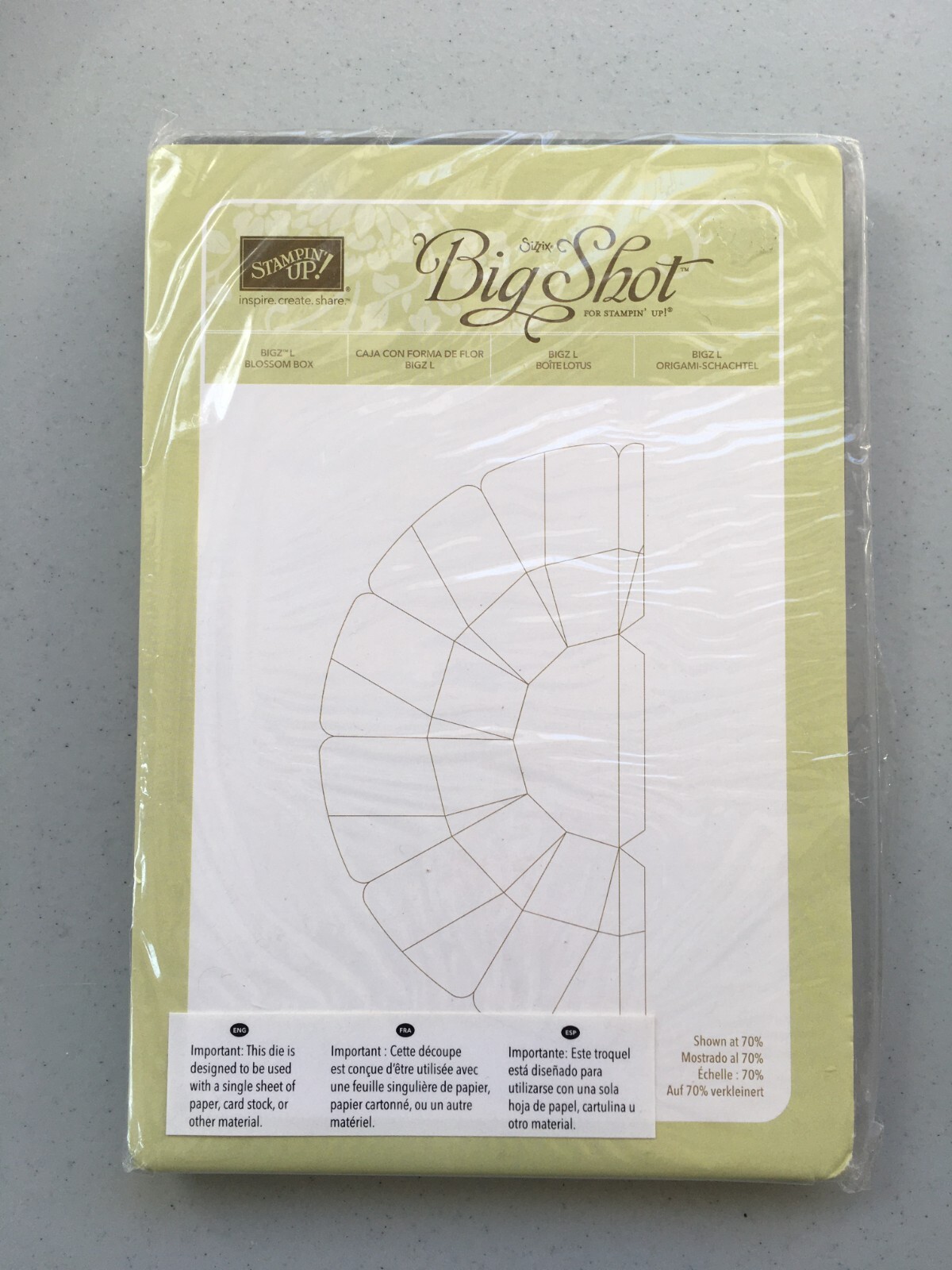 NEW Stampin Up Sizzix Big Shot BIGZ L Blossom Box Die #123127