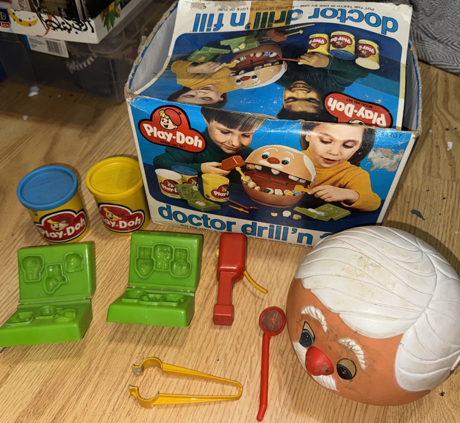 VTG PlayDoh Doctor Drill 'n Fill Dr Dentist 1979 in Original Box Not Complete