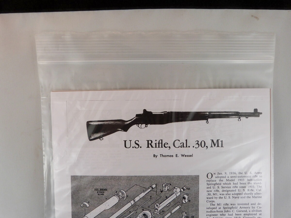 U.S. RIFLE, CAL. 30, M1 BREAK DOWN INSTRUCTION KIT