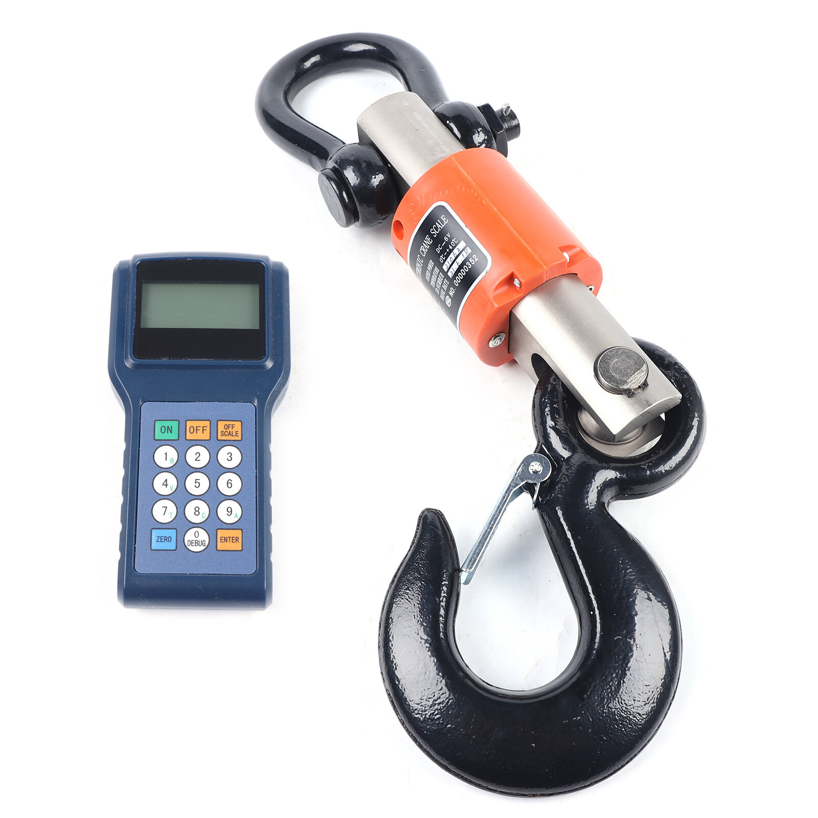 10000kg Electronic Digital Hanging Crane Scale W/Handheld Meter Wireless Remote