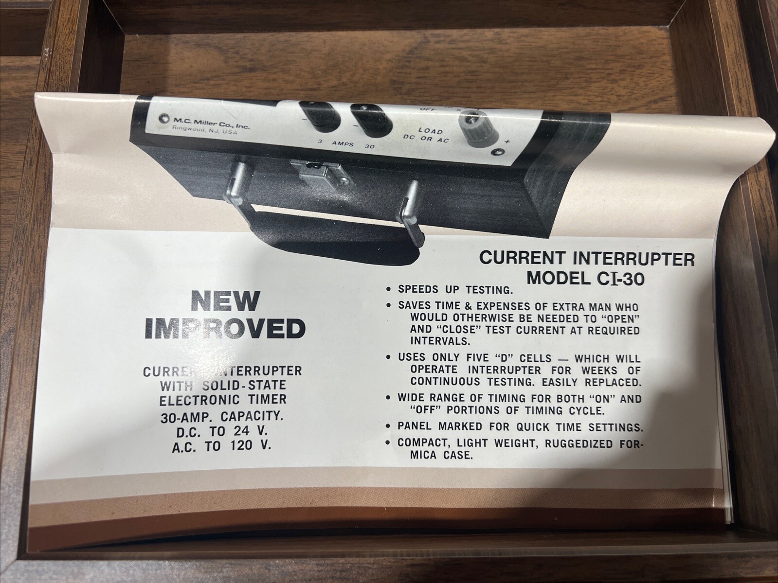 (1) MCM M.C. Miller Co. Inc. Current Interrupter CI-30 AC/DC Electronic Timer.