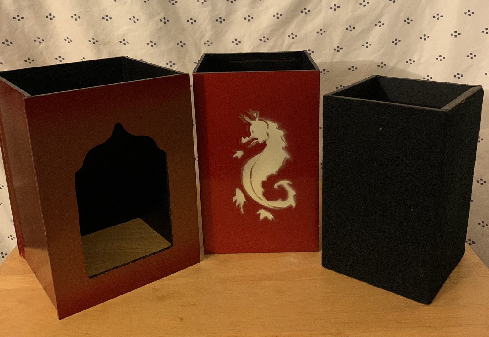 Square Circle With 2 Inner  Tube Magic Trick, Red And Black , White Seahorse