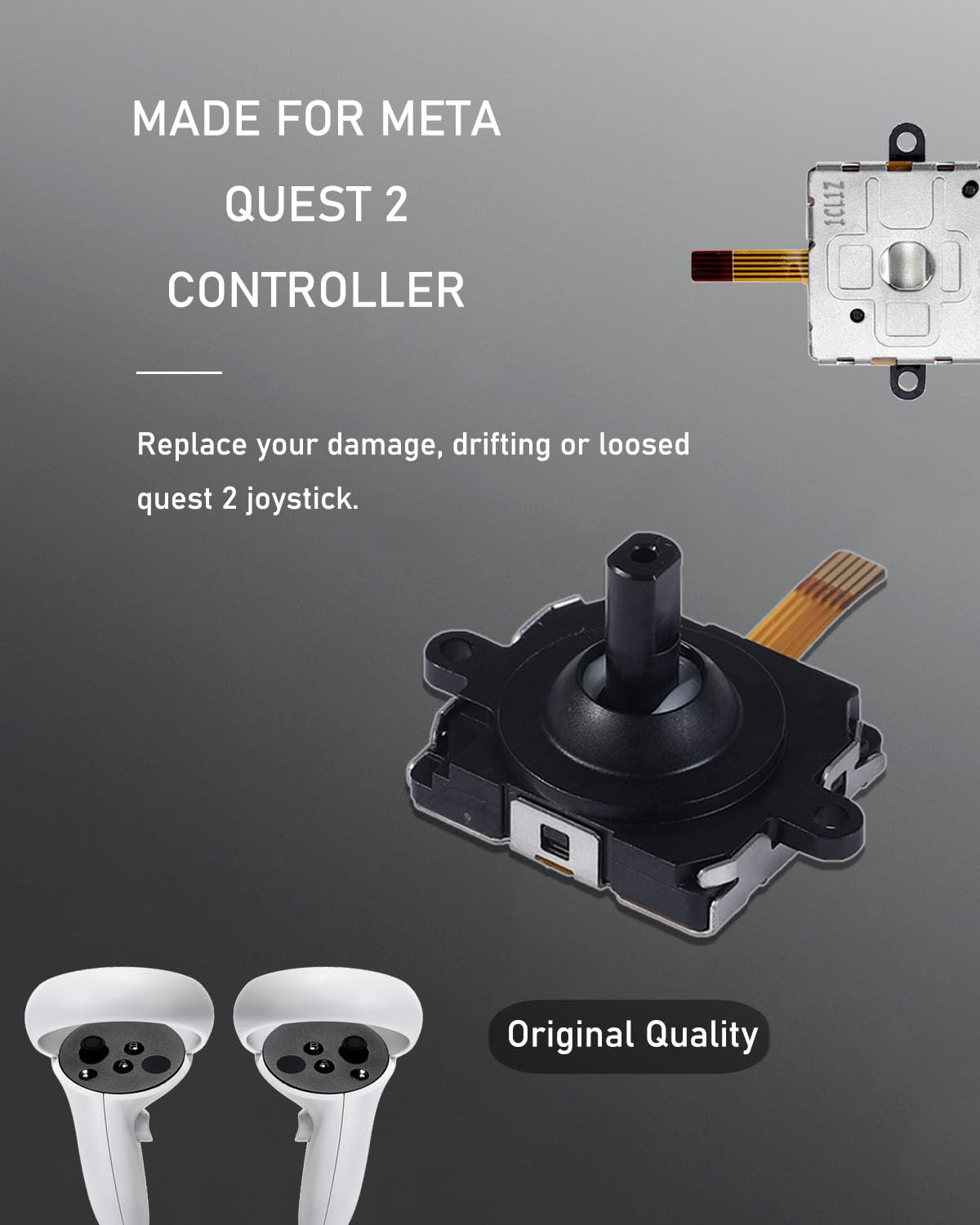 4 Pack Joystick Replacement Kit for Oculus Quest 2 Controller, 31 in One Repair