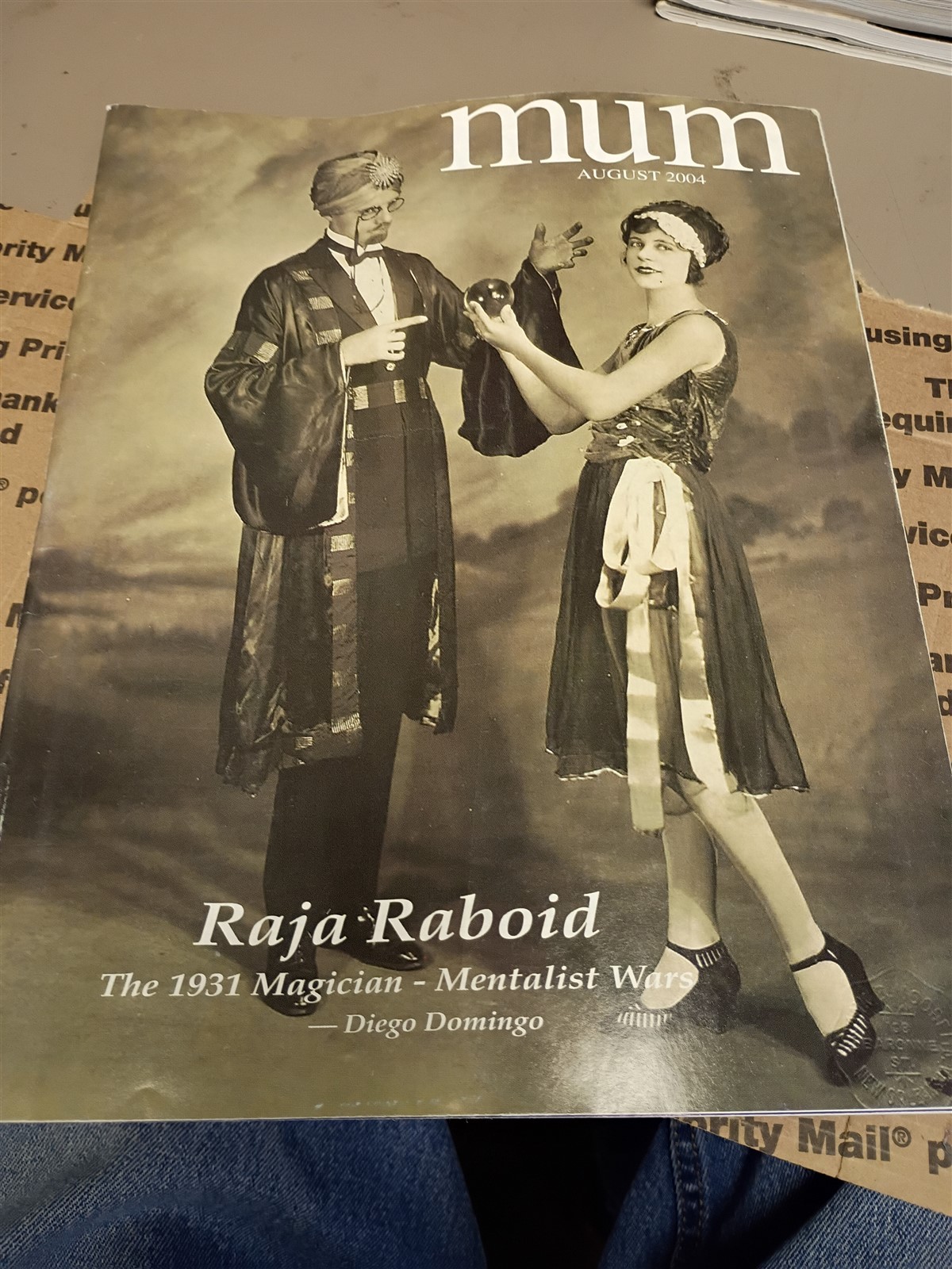 Raja Raboid Mentalist MUM Society of American Magicians Magazine Issue 2004 #13
