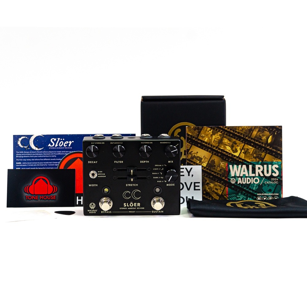 Walrus Audio Sloer Stereo Ambient Reverb Effect Pedal – Black (New)