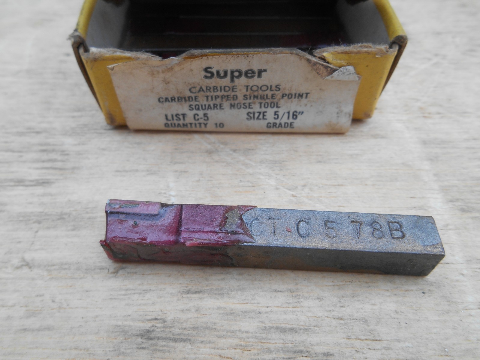 SUPER CARBIDE TOOLS ,C-5 BRAZED CARBIDE TOOL BIT ,GR. 78B , 5/16" , USA LOT OF 8